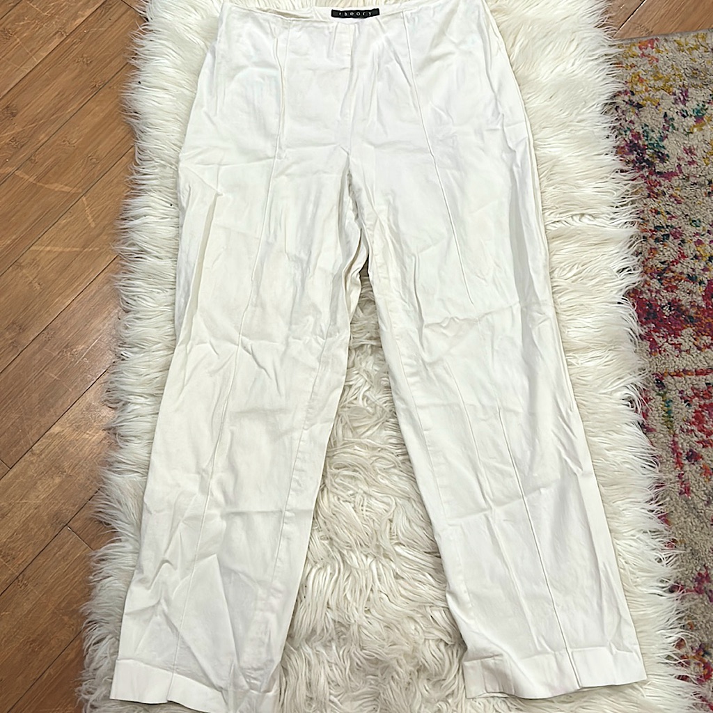 Theory White Trousers